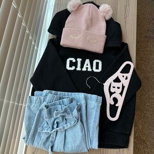 GB Girls hoodie, H&M beanie, Copper Key pants!